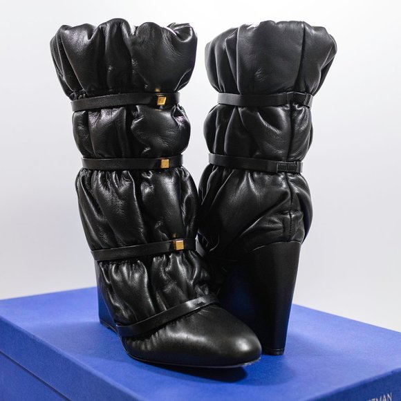 Stuart Weitzman Duvet Wedge Boots - Picture 1 of 16
